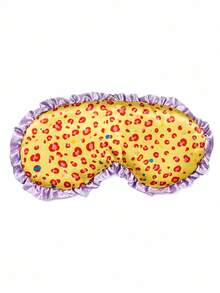Joivida Leopard Print Satin Sleep Eye Mask, Retro Ruffled Edge Double-Sided Color Block Eye Cover, Light Blocking Soft Silk Eye Shade With Lace Trim, Comfortable Adjustable Blindfold For Women Girls, Cute Aesthetic Night Nap Travel Sleep Aid Accessory - multicolor - View 11