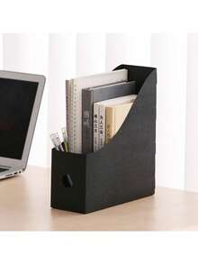 3 Pcs Desktop File Organizer, Plastic Document Rack, Desk Bookshelf Storage Box, Office & Student Paper File Holder, School Season Supplies - Multicolor - View 5