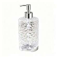 1Pc 420ml Clear Wave Shape Soap Dispenser With Pump, Refillable Liquid Shower Gel Lotion Container, Portable Bathroom Travel Accessory Decor - various - View 13