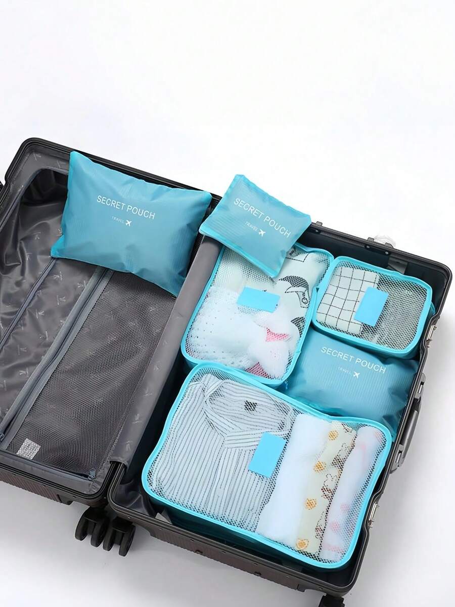 6PCS Foldable Storage Bags Set | Portable Travel Organizer Bags For Clothing | Wardrobe Closet Organizer | Dustproof Moisture-Proof Multipurpose Packing Cubes | Space Saving Home Storage Solution - View 1