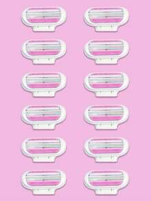 Herramienta de depilación manual para bikini de mujer con cuchillas de acero inoxidable y cuchillas de afeitar reemplazables - Multicolor - Ver 15