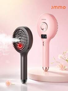 JMMO 電動噴霧按摩梳，灰色、粉紅色，ABS電子元件，500mAh，按鈕控制，4段式，電池續航力：1-3小時，TYPE-C - 彩色 - 查看 1