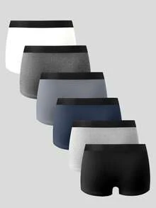 SHEIN Provexi Calzoncillos tipo bóxer con cintura elástica para hombre, color aleatorio - Multicolor - Ver 2