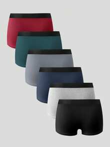 SHEIN Provexi Bóxers de cintura elástica para hombre, color aleatorio - Multicolor - Ver 2