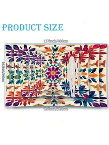 1 Pc Bohemian Mandala Print Sun Shade Awning Thick UV Resistant Easy Install For Camping Beach Garden Yard 6 Person Capacity Poles Not Included - A - View 3