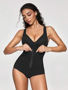SHAPORA 1pc Women's Bodysuit Shapewear - Black - View 6