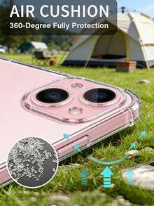 3PCS For 15 Soft TPU Clear Shockproof Scratch Resistant Anti Yellowing Bumper Case Cover With Raised Edge Drop Protection For Men Women Students Daily Office Travel Home Use Phone Accessory - Clear - View 3