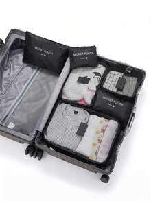 6PCS Foldable Storage Bags Set | Portable Travel Organizer Bags For Clothing | Wardrobe Closet Organizer | Dustproof Moisture-Proof Multipurpose Packing Cubes | Space Saving Home Storage Solution - View 4
