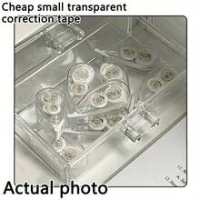 8 Rolls Transparent Mini Correction Tape - Cute Portable Student Size, Smooth And Easy To Erase, Suitable For Note-Taking, Exams And Correcting Errors Anytime, Anywhere - Compact Design, Fits In Pocket Or Pencil Case, Exam Stationery - Clear - View 5