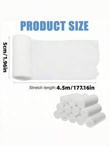 Elastic Gauze Bandage Roll – Breathable & Stretchable Wrap For Arms, Legs, Waist, First Aid, Mummy Style Wound Dressing - View 2