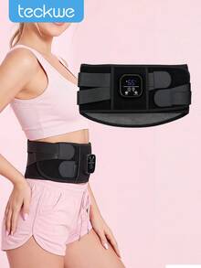 Teckwe Warm Compress Lumbar Massager, Polyester (Polyester Fiber), Heated Waist Belt For Warmth, Hot Compress For Cold Womb, Massage Device For Men And Women, Electric Heated Massager For The Waist - Black - View 1