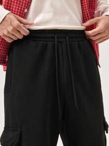 Vaulklash Quần jogger nam trơn màu thường ngày - màu đen - Xem 7