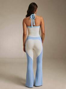 Nuvra Women's Solid Color Casual Sport Versatile Daily Travel Long Pants Gym Light Blue Autumn - Multicolor - View 2