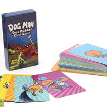 Juego de Cartas Dog Man, Juego de Mesa de Estrategia y Rompecabezas de Detective Completo en Inglés, Juego de Cartas Interactivo Familiar Padre-Hijo - Multicolor - Ver 6