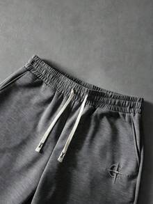 PAVTROS Set Kaos Patchwork Kasual Pria Gaya Jalanan Muda - Grey - View 4