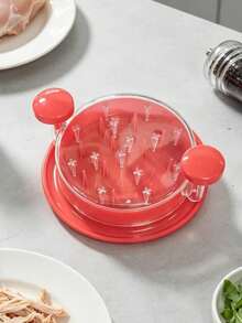 10英寸鸡肉撕碎器，鸡胸肉撕碎工具，透明盖熟肉撕碎器，符合人体工学设计，防滑，易于清洁，鸡肉撕碎器可旋转，鸡肉绞碎器。高效撕碎：这款肉类撕碎器可轻松将熟肉撕成嫩滑的肉块，非常适合制作墨西哥卷饼、三明治等美食。坚固耐用：这款撕碎器采用优质材料制成，适合厨房频繁使用。 - 黑色 - 查看 2