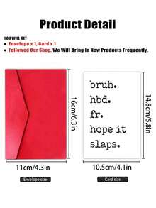 1PC Funny Humorous Birthday Greeting Card With Envelope Happy Birthday Hope You Have Fun Gen Z Style For Friend Brother Men Boy Birthday Party Gift Idea - multicolor - View 2