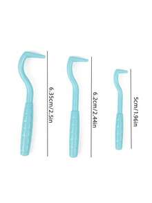 3pcs Pet Tick Removal Tool Set, Flea Remover Hook, Dog & Cat Grooming Tools - Multicolor - View 6