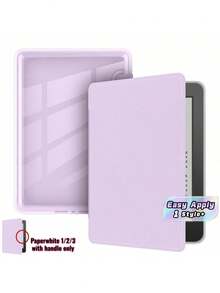 1 Buah Casing Pelindung Belakang Ultra Jernih Akrilik TPU TPU untuk Kindle Paperwhite Generasi ke-12 Ukuran 6 Inci, Tahan Guncangan, Tahan Gores, Anti Menguning, Pas Ramping, Pelindung dengan Fungsi Bangun dan Tidur Otomatis untuk Pembaca Elektronik, Aksesori untuk Membaca Sehari-hari di Rumah, Kantor, dan Perjalanan - Mauve Purple - View 1