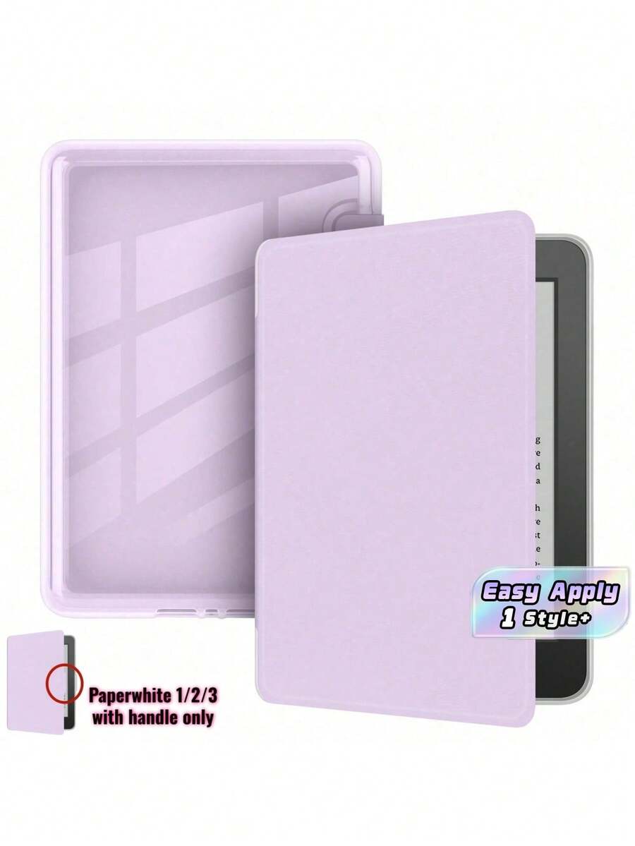 1 Buah Casing Pelindung Belakang Ultra Jernih Akrilik TPU TPU untuk Kindle Paperwhite Generasi ke-12 Ukuran 6 Inci, Tahan Guncangan, Tahan Gores, Anti Menguning, Pas Ramping, Pelindung dengan Fungsi Bangun dan Tidur Otomatis untuk Pembaca Elektronik, Aksesori untuk Membaca Sehari-hari di Rumah, Kantor, dan Perjalanan - Mauve Purple - View 1