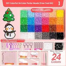 MINKOJA 24/48/72 Colors Perler Beads 2.6mm Bead Craft Kit, Includes 1 Pegboard, Ironing Paper, Keychain, Tray, Tweezers, Suitable For DIY Jewelry, Pixel Art, Handicraft Decoration And Creative Projects, Christmas Gift - Multicolor - View 11