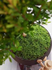 1PC 200g Soft Lifelike Durable Non Fading Green Artificial Moss Versatile For Home Decor Micro Landscape Lawn Potted Plants Fake Moss Decorative Supplies - green - View 3