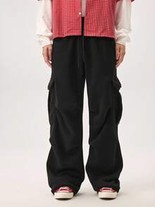 Vaulklash Quần jogger nam trơn màu thường ngày - màu đen - Xem 4