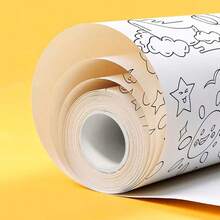 5 Rolls Of Graffiti Paper, One Roll Is 90cm Long, Extra Long Drawing Paper, Graffiti Scroll, Can Be Cut, Suitable For Coloring Painting, New Year's Gift, Halloween Christmas Gift - White - View 3
