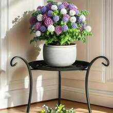 1pc Minimalist European Style Double-Layer Metal Flower Stand, Floor Standing Flower Rack, For Living Room And Indoor Space Decor - multicolor - View 5