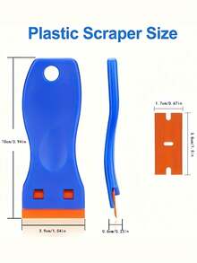Versatile Multipurpose Plastic Scraper Reusable Non Scratch For Paint Stickers Labels Glue Removal Glass Window Car Floor Wall Bathroom Kitchen - Multicolor - View 3