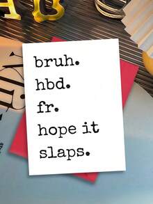 1PC Funny Humorous Birthday Greeting Card With Envelope Happy Birthday Hope You Have Fun Gen Z Style For Friend Brother Men Boy Birthday Party Gift Idea - multicolor - View 5