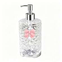 1Pc 420ml Clear Wave Shape Soap Dispenser With Pump, Refillable Liquid Shower Gel Lotion Container, Portable Bathroom Travel Accessory Decor - various - View 12