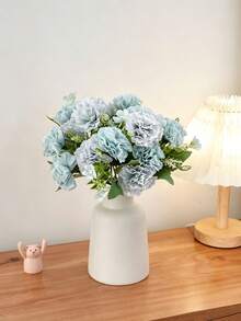Cirelle 1pc Artificial Carnation Flower, Faux Silk Carnations Floral Arrangement With Greenery Stem For Home Office Table Decor & Wedding Centerpiece - Multicolor - View 5
