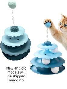 互动猫咪轨道玩具，三层旋转球玩具，适合室内猫咪，益智解闷，缓解成年猫咪的无聊和焦虑，可拆卸猫塔球，兼具玩耍和训练功能，是一款益智玩具。 - 新款轉盤 - 查看 9