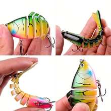 5 Pieces Multi-Segment Sinking Swimbait Fishing Lure Set, Realistic Wobbling Spinner Lures Specially Designed For Catching Pike, Universal Fishing Tackle Suitable For Both Freshwater And Saltwater Environments - Multicolor - View 2