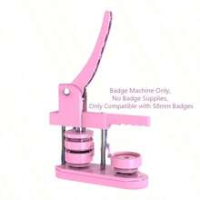 Badge Maker Press Machine Punch Kit, Suitable For Making Fridge Magnets, Brooches, Badges, Includes Round Cutter, Ideal For Christmas, Halloween Crafts And Personalized Gifts, No Installation Required - multicolor - View 14