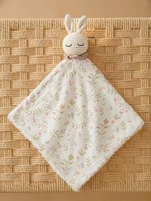Cozy Pixies 1-Piece Cute Spring And Summer Print Contrasting Color Cute Rabbit Soothing Towel, Suitable For Babies And Children - Multicolor - View 17