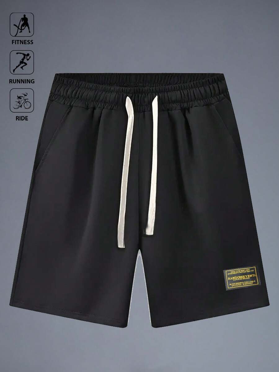 Gym Rark Pantalones cortos holgados con cordón en la cintura y etiqueta pequeña con letras para hombres - Marrón - Ver 1