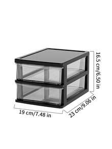 1-Piece Small Transparent Desktop Storage Box, Dustproof, Waterproof, And Anti Drop, High-End And Atmospheric, Easy To Store Without Taking Up Space, Suitable For Office Storage, Outdoor Tool Storage, Stationery Storage - Multicolor - View 10