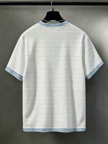 Manfinity Homme 男士休閒舒適上衣，大尺碼男士時尚T恤，男士優雅百搭上衣套裝 - 彩色 - 查看 2