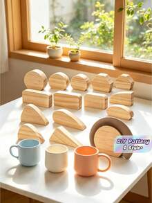 Clay Cup Handle Mold: Ceramic Cup Handle Making Tool, Clay Cup Handle Mold, Clay Cup Handle Shaping Tool, Various Sizes And Shapes, Suitable For Ceramic Cups, Coffee Cups And Other DIY Projects - log color - View 1