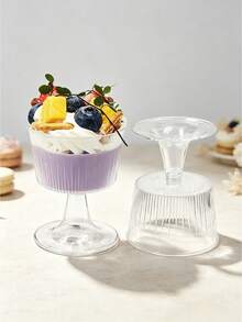 OBOVAY Reusable Plastic Dessert Cups – Ideal For Desserts, Puddings, Mousses, Cheesecakes, Candies, Cake Decorations – Perfect For Parties, Birthdays, Weddings, New Year Celebrations. - Multicolor - View 9