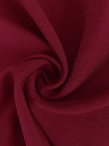 SHEIN Frenchy 大码休闲纯色V领宽松长袖套头衫 - 酒紅色 - 查看 8