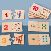 MINKOJA Montessori Early Education Toy, Wooden Number Matching And Counting Puzzle Game, Suitable For 3-6 Year Old Children's Enlightenment - Multicolor - View 4