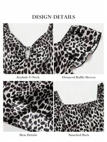 ELLERISSA Plus Size Vacation Casual All-Over Print Dress - Black and White - View 7