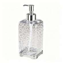 1Pc 420ml Clear Wave Shape Soap Dispenser With Pump, Refillable Liquid Shower Gel Lotion Container, Portable Bathroom Travel Accessory Decor - various - View 10