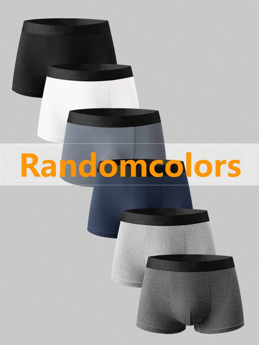SHEIN Provexi Calzoncillos tipo bóxer con cintura elástica para hombre, color aleatorio - Multicolor - Ver 1