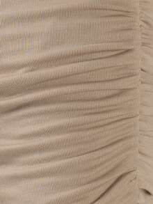 KÆRIA Hus Ruched Off-Shoulder Top - Lyocell Jersey - Purple - Relaxed Fit, Minimalist Casual, Elegant, Date Night Brunch Summer Going Out - Grey - View 4