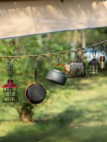 Aluminum Alloy D-Type Multi-Functional Outdoor Tactical Gear, Including Climbing Buckles, Locking Buckles, Quick-Release Hooks, Hooks, And Keychain Bottle Hooks. - Silver - View 5