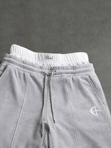 SLATEMANN Pantalones de chándal casuales y versátiles para uso diario con cintura de cordón para hombre - Gris - Ver 4